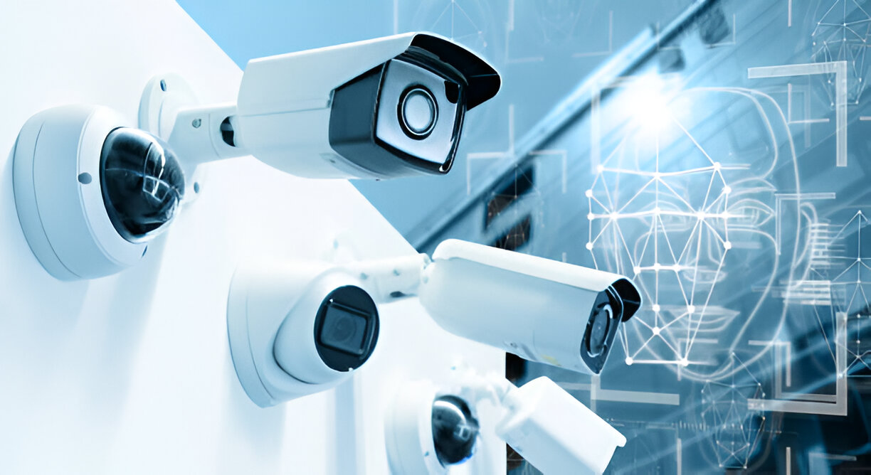 Système de vidéosurveillance HD/4K avec vision nocturne et IA intégrée